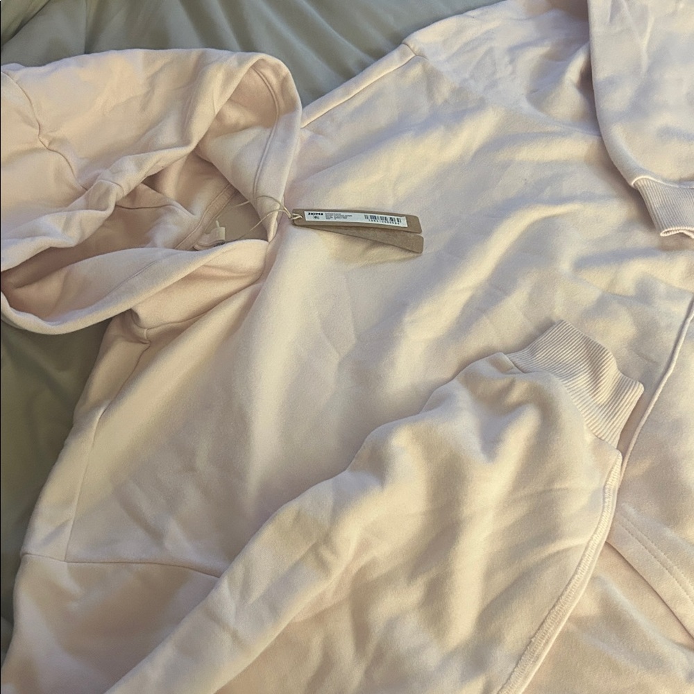 SKIMS Cotton Fleece Pullover Hoodie- Light Pink NWT 💕 - Picture 4 of 16